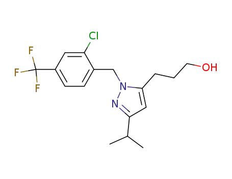 3-{1-[2-chloro-4-(trifluoromethyl)benzyl]-3-isopropyl-1H-pyrazole-5-yl}propane-1-ol