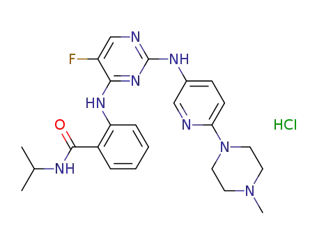 2-[(5-fluoro-2-{[6-(4-methyl-1-piperazinyl)-3-pyridinyl]amino}-4-pyrimidinyl)amino]-N-(1-methylethyl)benzamide hydrochloride