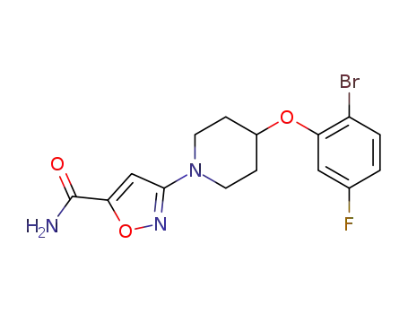 3-[4-(2-bromo-5-fluorophenoxy)piperidin-1-yl]isoxazole-5-carboxylic acid amide