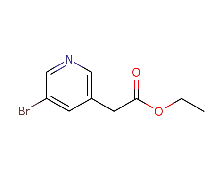 Molecular Structure of 847375-33-1 (3-Pyridineacetic acid, 5-broMo-, ethyl ester)