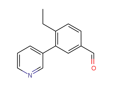 Molecular Structure of 628711-66-0 (Benzaldehyde, 4-ethyl-3-(3-pyridinyl)- (9CI))