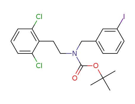 Molecular Structure of 950502-27-9 ([2-(2,6-dichloro-phenyl)-ethyl]-(3-iodo-benzyl)-carbamic acid tert-butyl ester)