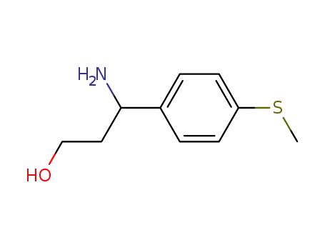 Molecular Structure of 683221-02-5 (3-AMINO-3-[4-(METHYLSULFANYL)PHENYL]-1-PROPANOL)
