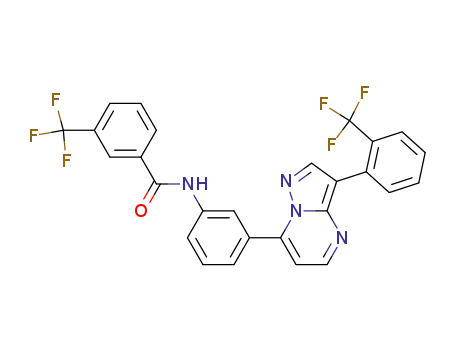 3-(trifluoromethyl)-N-(3-{3-[2-(trifluoromethyl)phenyl]pyrazolo[1,5-a]pyrimidin-7-yl}phenyl)benzamide