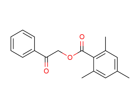 Molecular Structure of 63370-05-8 (Benzoic acid, 2,4,6-trimethyl-, 2-oxo-2-phenylethyl ester)