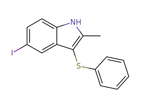 5-iodo-2-methyl-3-(phenylthio)indole
