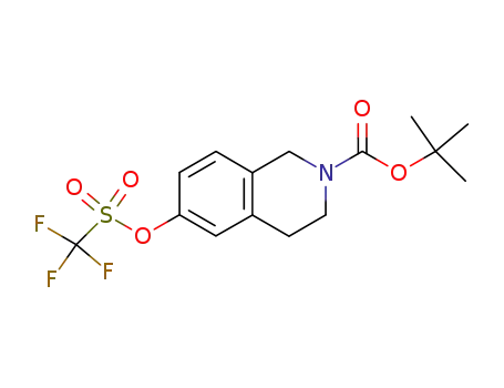 Molecular Structure of 158984-84-0 (tert-butyl 6-(trifluoroMethylsulfonyloxy)-3,4-dihydroisoquinoline-2(1H)-carboxylate)
