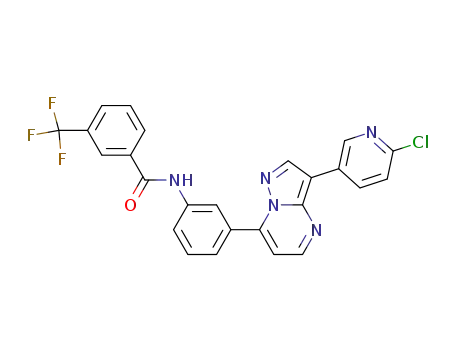 N-{3-[3-(6-chloro-pyridin-3-yl)-pyrazolo[1,5-a]pyrimidin-7-yl]-phenyl}-3-trifluoromethyl-benzamide