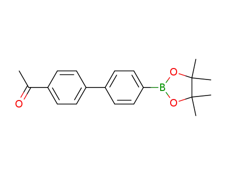 Molecular Structure of 269410-19-7 (1-(4'-(4,4,5,5-tetramethyl-1,3,2-dioxaborolan-2-yl)-[1,1'-biphenyl]-4-yl)ethan-1-one)