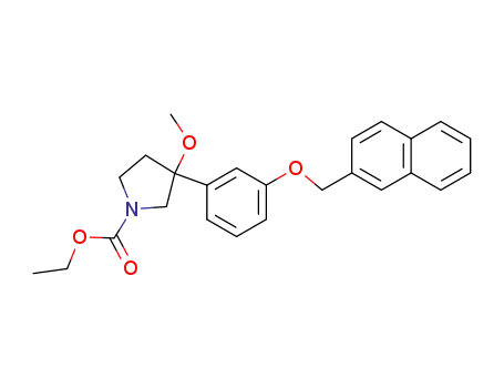 1-ethoxycarbonyl-3-methoxy-3-[3-(naphth-2-ylmethoxy)phenyl]pyrrolidine