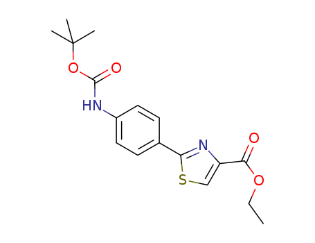 4-Thiazolecarboxylic acid,2-[4-[[(1,1-dimethylethoxy)carbonyl]amino]phenyl]-, ethyl ester