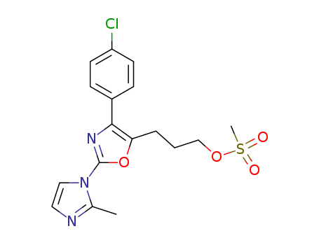 5-Oxazolepropanol, 4-(4-chlorophenyl)-2-(2-methyl-1H-imidazol-1-yl)-,methanesulfonate (ester)
