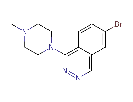Molecular Structure of 909186-00-1 (6-bromo-1-(4-methyl-1-piperazinyl)Phthalazine)