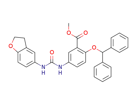 Benzoic acid,
5-[[[(2,3-dihydro-5-benzofuranyl)amino]carbonyl]amino]-2-(diphenylmeth
oxy)-, methyl ester