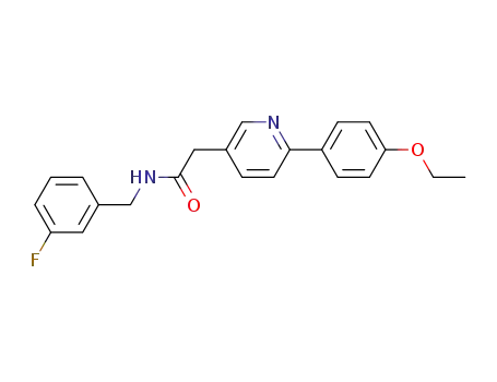 Molecular Structure of 897015-73-5 (3-Pyridineacetamide, 6-(4-ethoxyphenyl)-N-[(3-fluorophenyl)methyl]-)