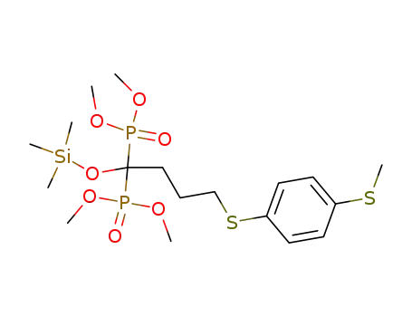 Molecular Structure of 151426-18-5 (tetramethyl 4-(4-methylthiophenyl)thio-1-trimethylsiloxybutylidene-1,1-diphosphonate)