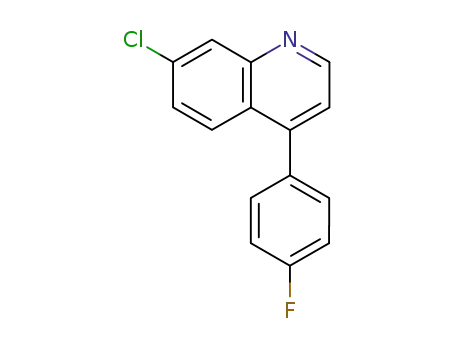 Molecular Structure of 179380-99-5 (Quinoline, 7-chloro-4-(4-fluorophenyl)-)