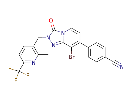 4-(8-bromo-2-((2-methyl-6-(trifluoromethyl)pyridin-3-yl)methyl)-3-oxo-2,3-dihydro-[1,2,4]triazolo[4,3-a]pyridin-7-yl)benzonitrile