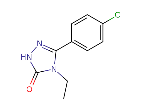 Molecular Structure of 31409-32-2 (5-(4-chlorophenyl)-4-ethyl-2,4-dihydro-3H-1,2,4-triazol-3-one)