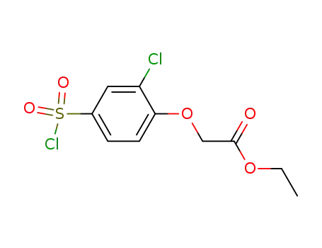 Molecular Structure of 4547-67-5 (Acetic acid, [2-chloro-4-(chlorosulfonyl)phenoxy]-, ethyl ester)