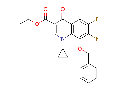 3-Quinolinecarboxylic acid,
1-cyclopropyl-6,7-difluoro-1,4-dihydro-4-oxo-8-(phenylmethoxy)-, ethyl
ester