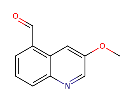 Molecular Structure of 881656-52-6 (3-Methoxyquinoline-5-carboxaldehyde)