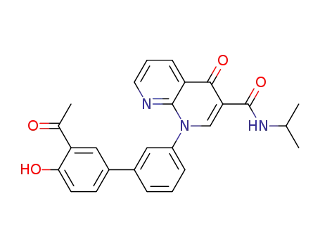 N-Isopropyl-1-[3-(3-acetyl-4-hydroxyphenyl)phenyl]-1,4-dihydro[1,8]naphthyridin-4-one-3-carboxamide