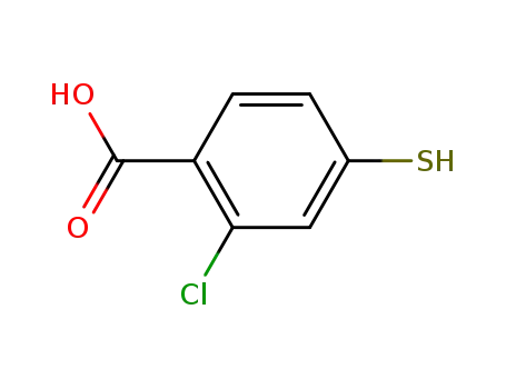 Molecular Structure of 116209-31-5 (Benzoic acid, 2-chloro-4-mercapto-)