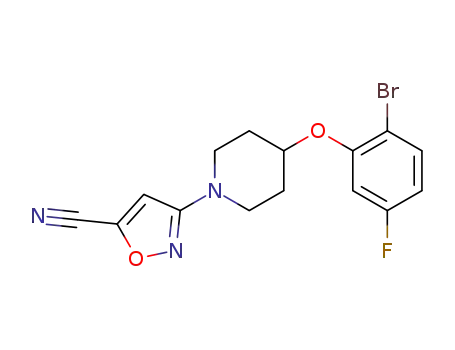 3-[4-(2-bromo-5-fluorophenoxy)piperidin-1-yl]isoxazole-5-carbonitrile