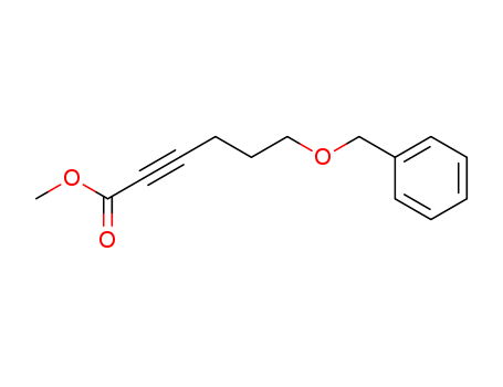 Molecular Structure of 102438-16-4 (2-Hexynoic acid, 6-(phenylmethoxy)-, methyl ester)