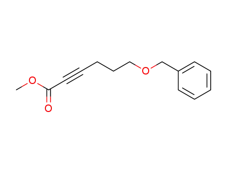 Molecular Structure of 102438-16-4 (2-Hexynoic acid, 6-(phenylmethoxy)-, methyl ester)