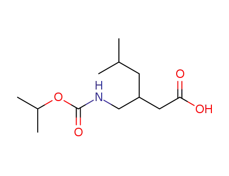 Molecular Structure of 1082077-22-2 (isopropyl {4-methyl-2-[(1-carboxy)-methyl]-pentyl}-carbamate)