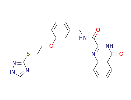 4-oxo-N-[(3-{[2-(1H-1,2,4-triazol-3-ylthio)ethyl]oxy}phenyl)-methyl]-3,4-dihydroquinazoline-2-carboxamide
