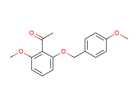 Molecular Structure of 1234015-61-2 (1-(2-Methoxy-6-(4-Methoxybenzyloxy)phenyl)ethanone)