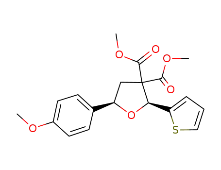 (2S,5R)-dimethyl 5-(4-methoxyphenyl)-2-(thien-2-yl)tetrahydrofuran-3,3-dicarboxylate