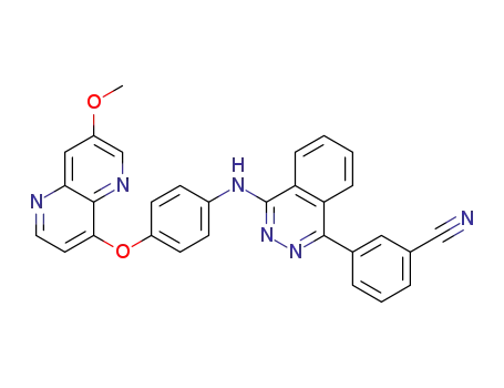 3-(4-(4-(7-methoxy-1,5-naphthyridin-4-yloxy)phenylamino)phthalazin-1-yl)benzonitrile