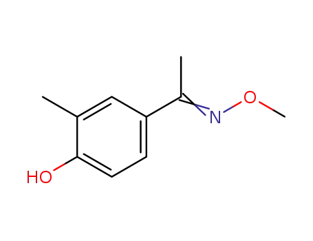 Molecular Structure of 147501-21-1 (2-methyl-4-(1-methoxyimino-ethyl)phenol)