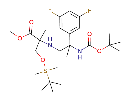 methyl N-{2-[(tert-butoxycarbonyl)amino]-2-(3,5-difluorophenyl)propyl}-O-[tert-butyl(dimethyl)silyl]-2-methylserinate
