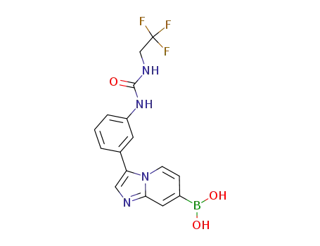 C<sub>16</sub>H<sub>14</sub>BF<sub>3</sub>N<sub>4</sub>O<sub>3</sub>