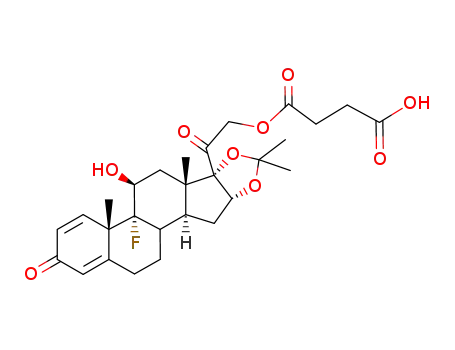 Molecular Structure of 3092-61-3 (9-alpha-fluoro-11-beta,21-dihydroxy-16-alpha,17-alpha-isopropylidenedioxypregna-1,4-diene-3,20-dione)
