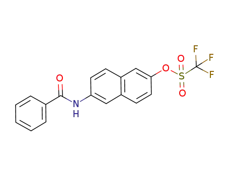 Molecular Structure of 905593-79-5 (6-benzamidonaphthalen-2-yl trifluoromethanesulfonate)