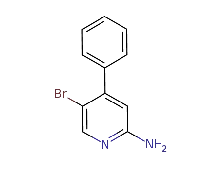 Molecular Structure of 1029128-27-5 (2-Amino-5-bromo-4-phenylpyridine)