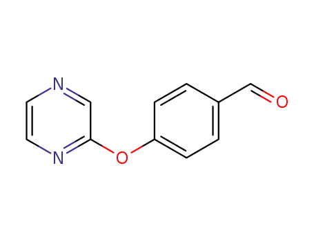 Molecular Structure of 866156-93-6 (4-(PYRAZIN-2-YLOXY)BENZALDEHYDE)