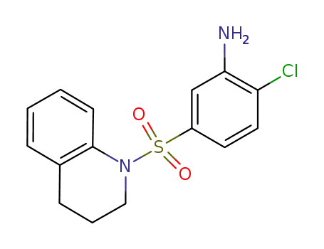 Molecular Structure of 847171-51-1 (1-(3-AMINO-4-CHLOROBENZENESULFONYL)-1,2,3,4-TETRAHYDROQUINOLINE)