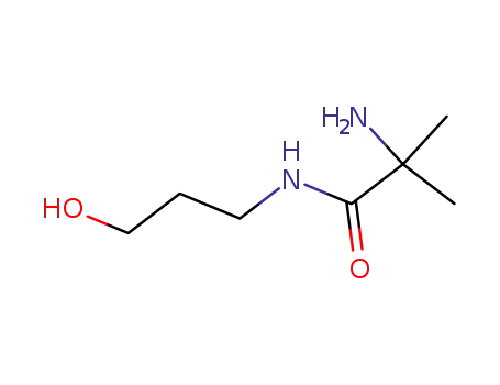 Molecular Structure of 118643-34-8 (Propanamide, 2-amino-N-(3-hydroxypropyl)-2-methyl-)