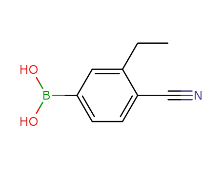 Molecular Structure of 911210-52-1 (4-cyano-3-ethylphenylboronic acid)