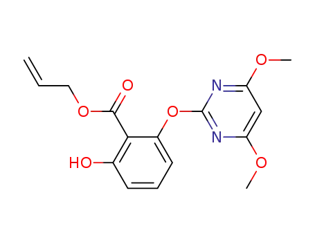 Molecular Structure of 168089-07-4 (6-hydroxy-2-(4,6-dimethoxypyrimidin-2-yl)oxybenzoic acid allyl ester)