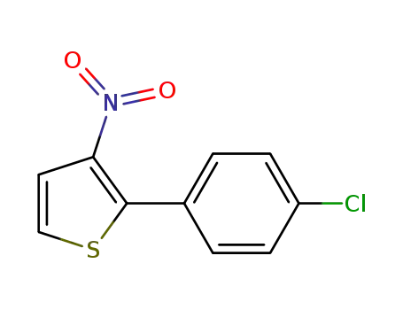 Molecular Structure of 183677-41-0 (Thiophene, 2-(4-chlorophenyl)-3-nitro-)