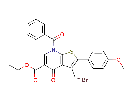 7-Benzoyl-3-bromomethyl-4,7-dihydro-2-(4-methoxyphenyl)-4-oxothieno[2,3-b]pyridine-5-carboxylic acid ethyl ester