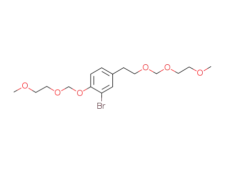 Molecular Structure of 731015-40-0 (2-bromo-1-(2-methoxyethoxymethoxy)-4-[2-(2-methoxyethoxymethoxy)ethyl]benzene)